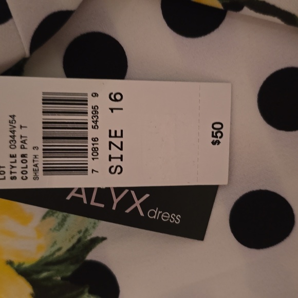 ALYX DRESS WOMEN'S PLUS BLACK & WHITE FLORAL POLKA-DOT SLEEVELESS DRESS SIZE 16 - Picture 15 of 16